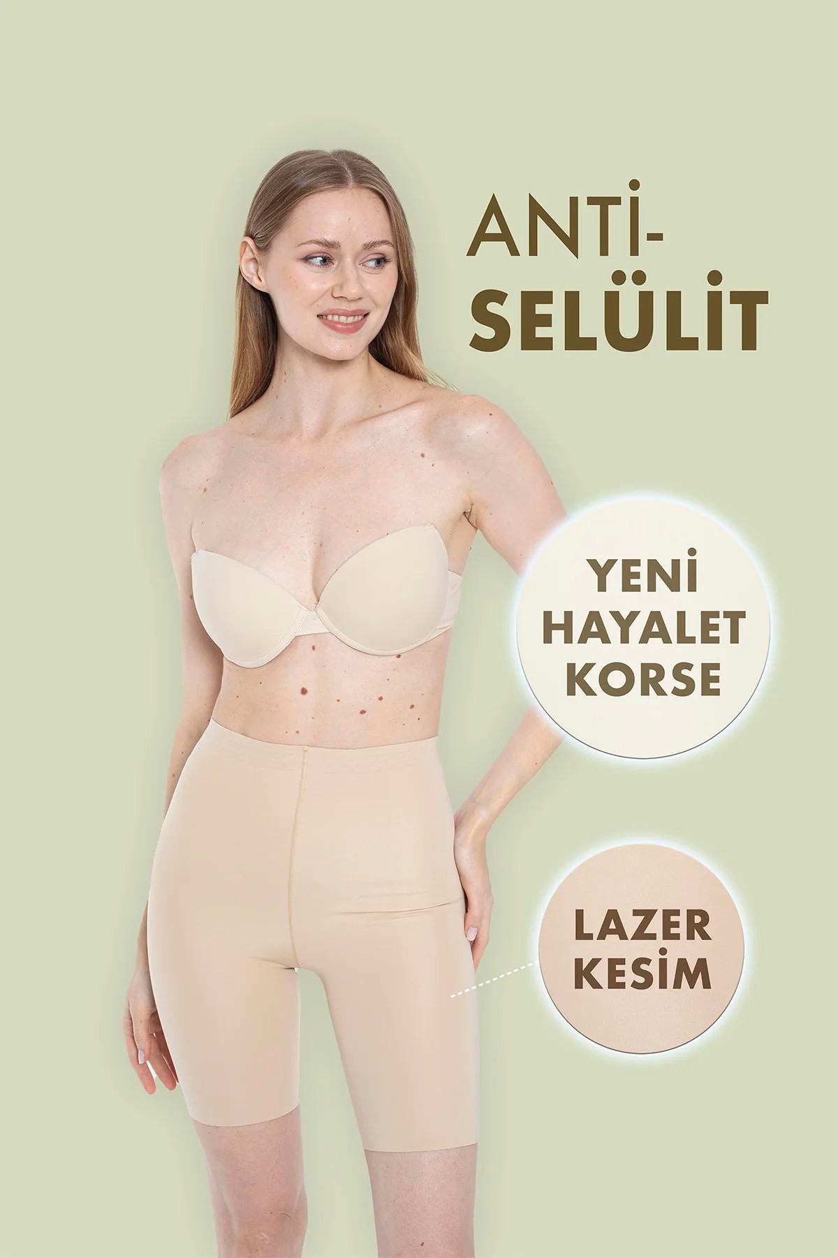 Dikişsiz Toparlayıcı Sıkılaştırıcı İnceltici Şekillendirici İz Yapmaz Lazer Kesim Anti Selülit Korse - Görsel 6