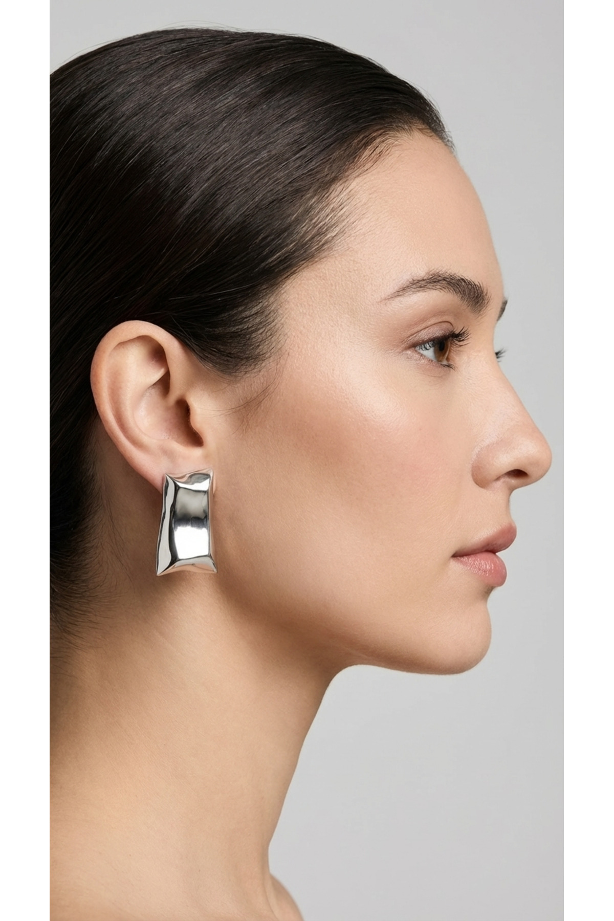 Kadın Antialerjik Kararmaz Suya Dayanıklı Uzun Günlük Tarz Abiye Silver Çelik Marka Küpe Modelleri - Görsel 3