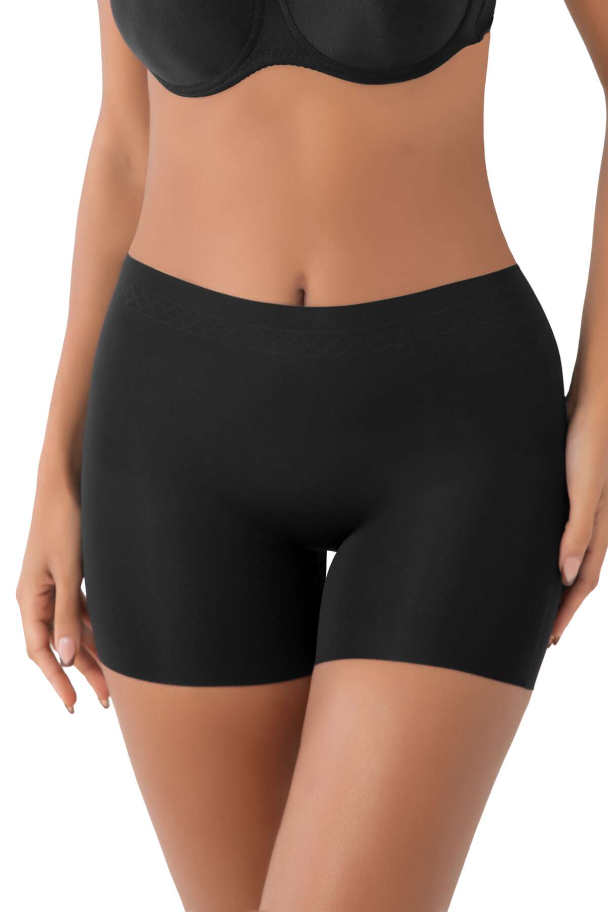 Dikişsiz Toparlayıcı Şekillendirici İz Yapmaz Lazer Kesim Anti Selülit Kadın Boxer Korse - Görsel 3