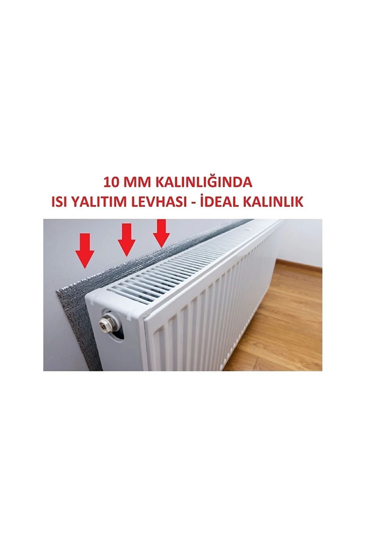 2 ADET 10 Mm Kalınlık Isı Yalıtım Levhası Kalorifer Radyatör Petek Soba Arkası Arkalığı - Görsel 6