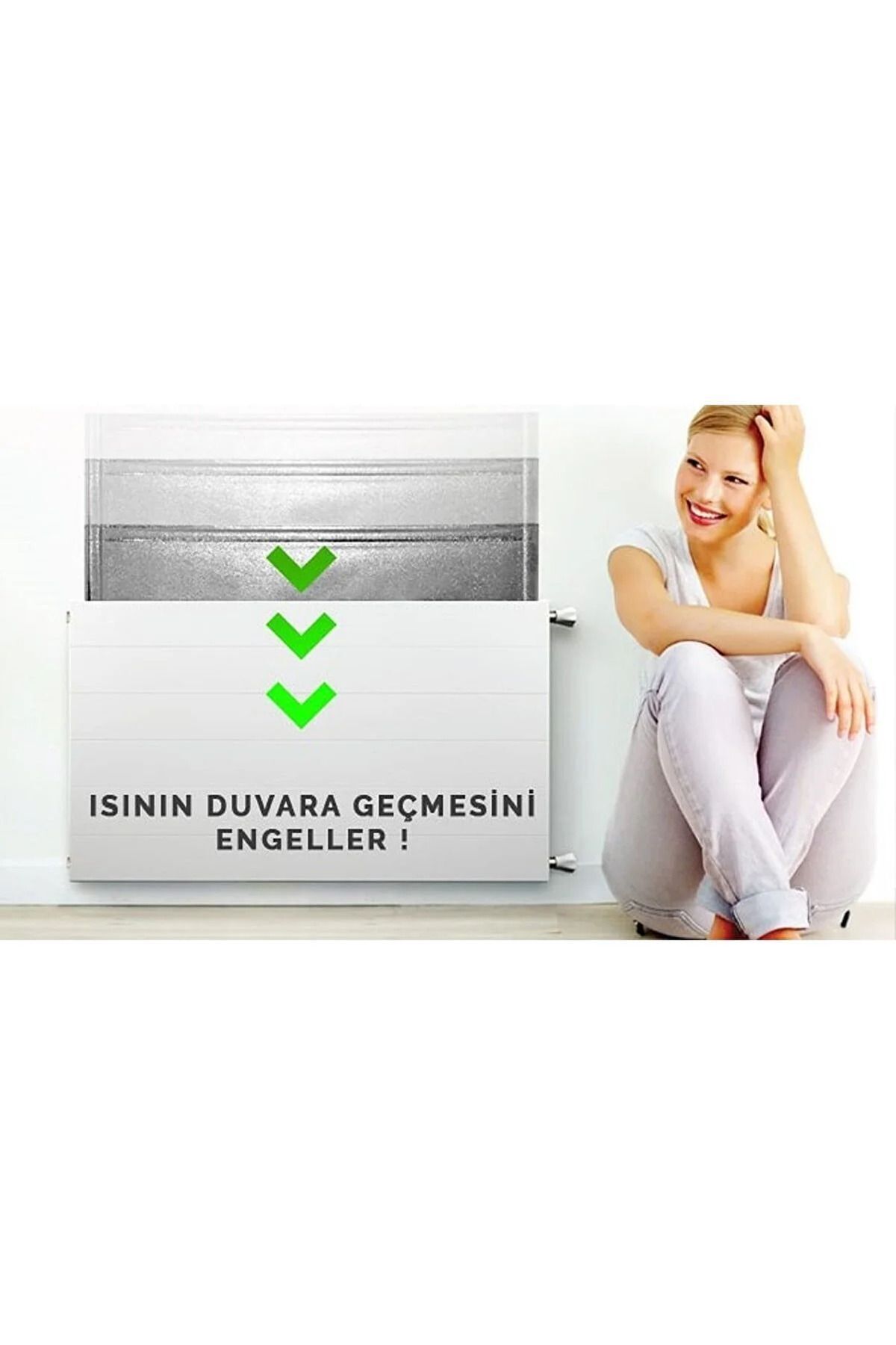 2 ADET 10 Mm Kalınlık Isı Yalıtım Levhası Kalorifer Radyatör Petek Soba Arkası Arkalığı - Görsel 7