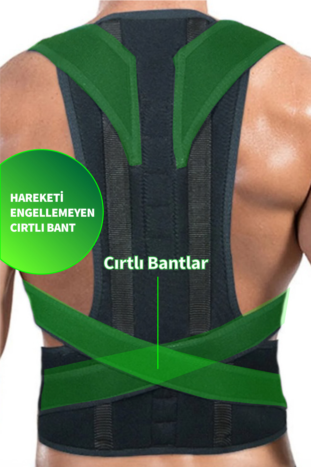 Kadın Erkek Kamburluk Bel Sırt Ağrısı Kifoz Giderici Dik Durmak Oturmak için Korse Dik Duruş Korsesi - Görsel 5